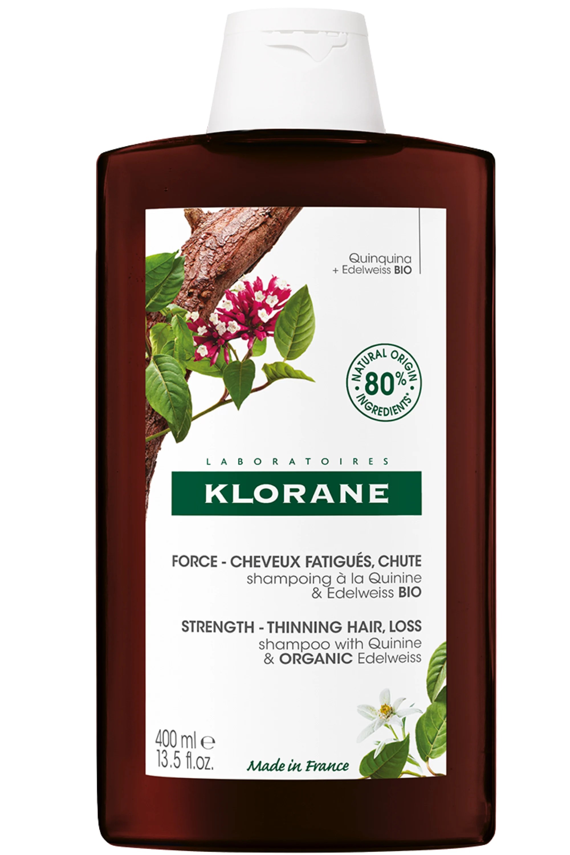 Klorane Shampoing fortifiant à la Quinine & Edelweiss bio Blissim