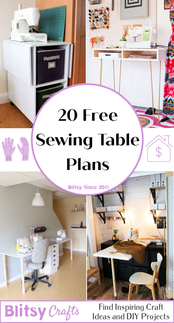 20 Free DIY Sewing Table Plans with Instructions Blitsy