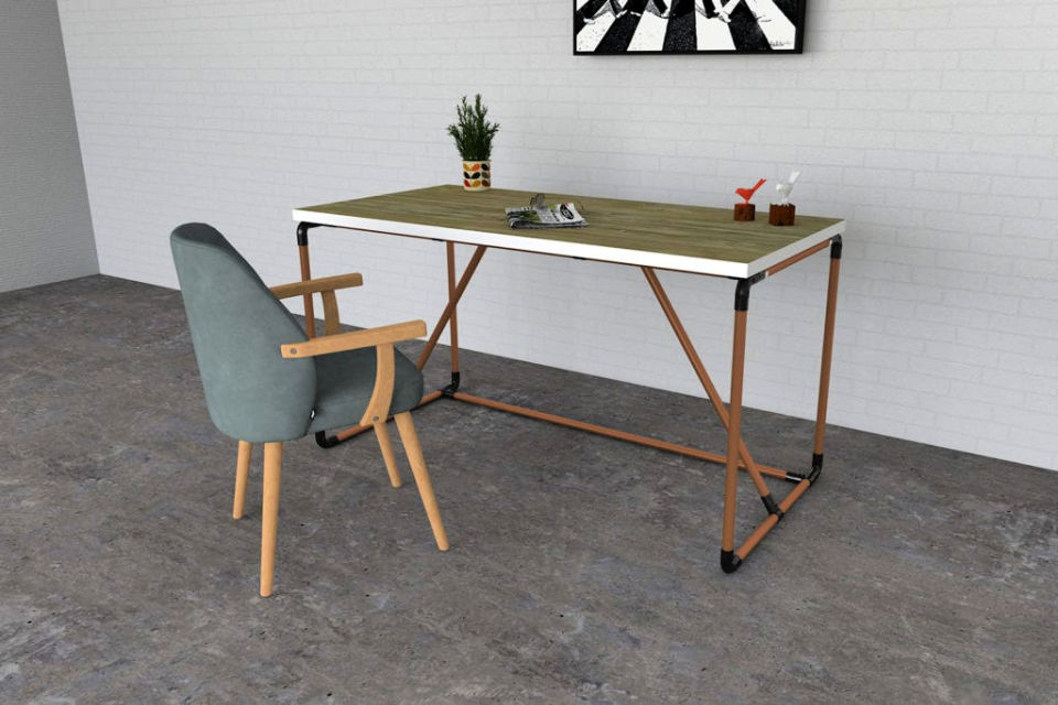 25 Industrial Inspired DIY Pipe Desk Plans with Shelves