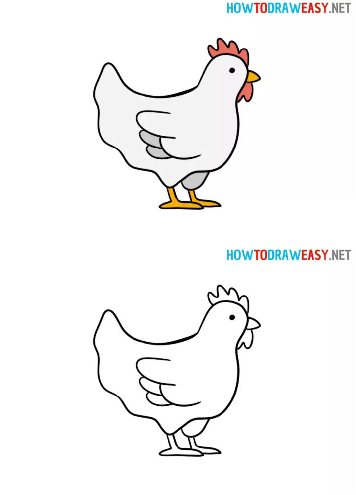 25 Easy Chicken Drawing Ideas How to Draw a Chicken