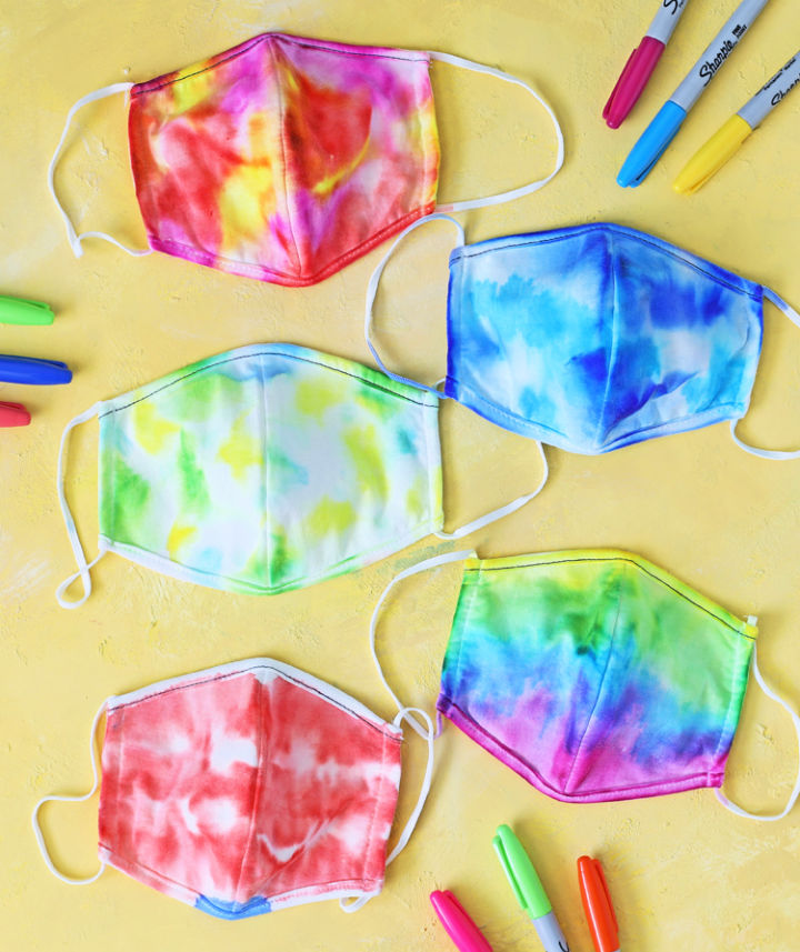 25 DIY Tie Dye Face Mask Patterns (Learn Step by Step)