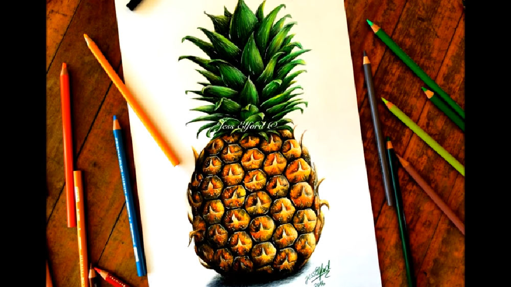 25 Easy Pineapple Drawing Ideas How to Draw a Pineapple