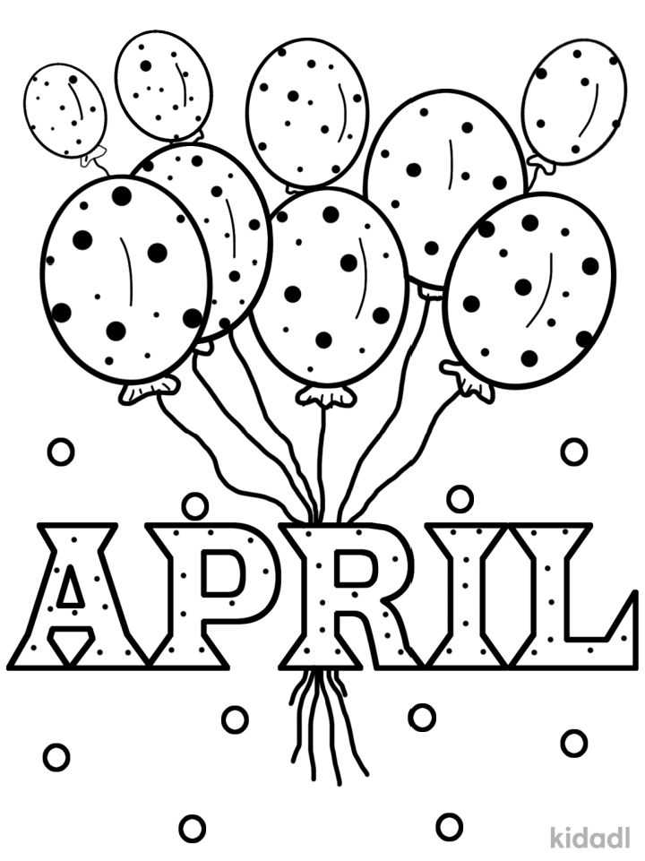 20 Free April Coloring Pages for Kids and Adults Blitsy