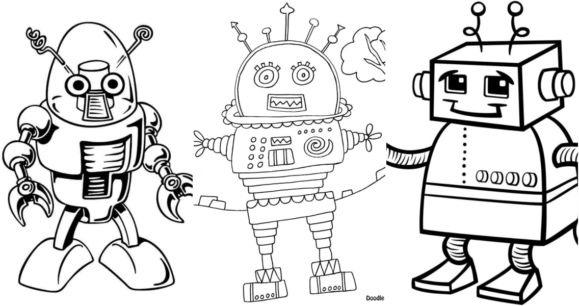 25 Free Robot Coloring Pages for Kids and Adults