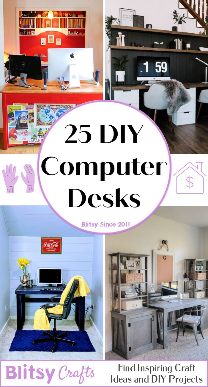 25 DIY Computer Desk Ideas and Plans to Build Your Own Desk Blitsy