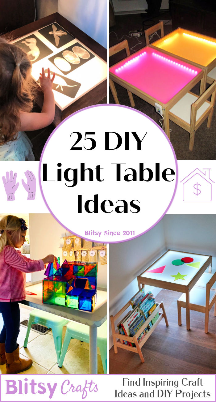 25 Homemade DIY Light Table Plans Blitsy