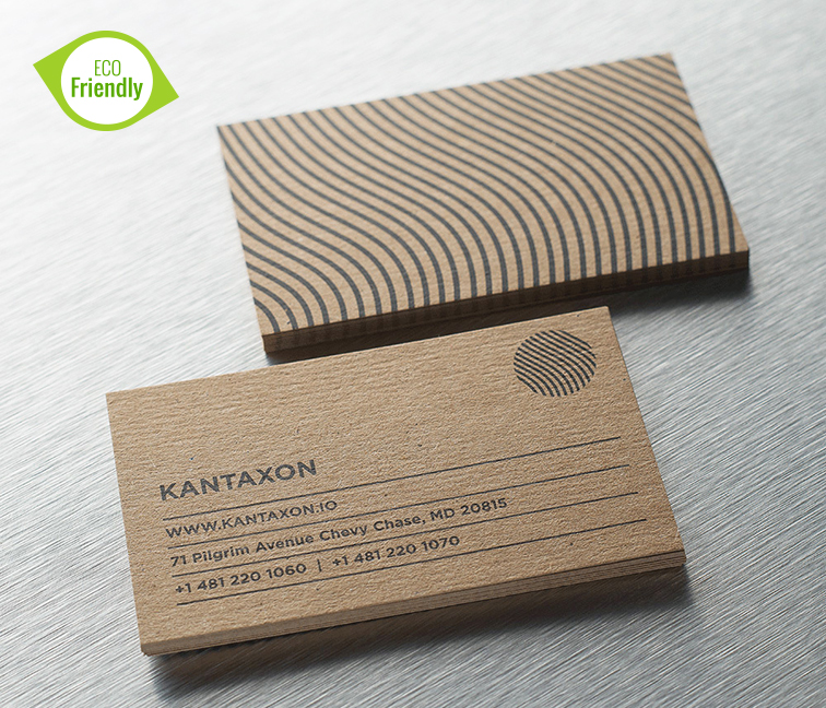 Rough Kraft Business Cards, Premium Card Print