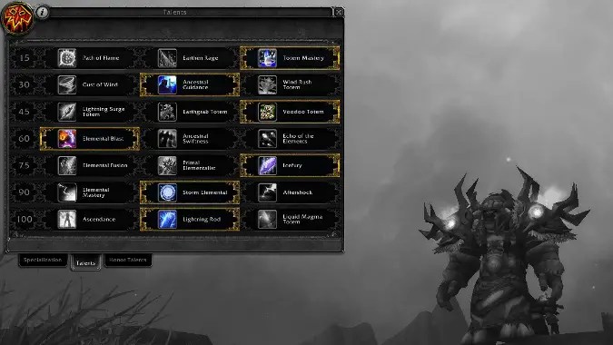 Best Restoration and Elemental Shaman talents for questing