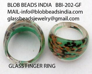 Glass Finger Ring | Blob Beads India | Blob Beads India