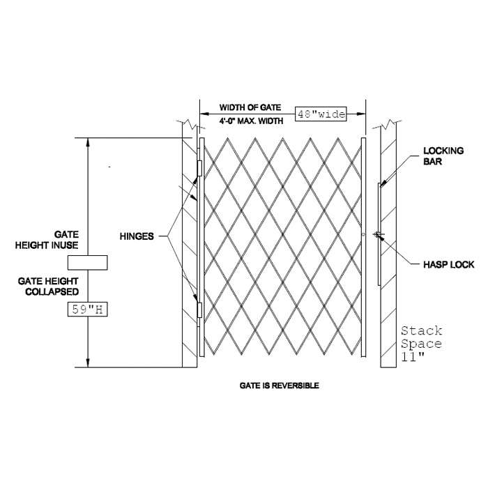 Door Gate 59" X 48" Safe And Secure Gate Blockader Gates