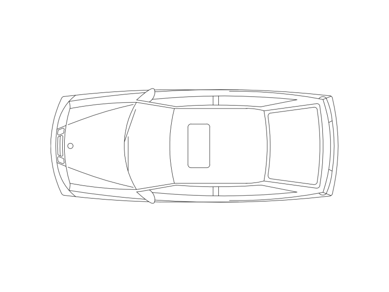 Car in Plan View Type P1 Free CAD Blocks in DWG file