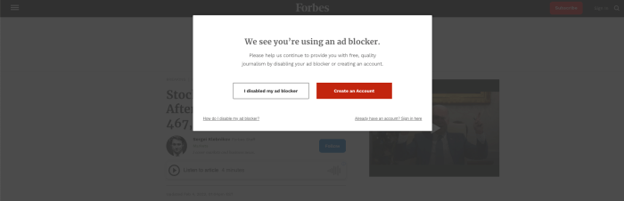 Paywalls a solution to Ad blocking? Adblock net worth