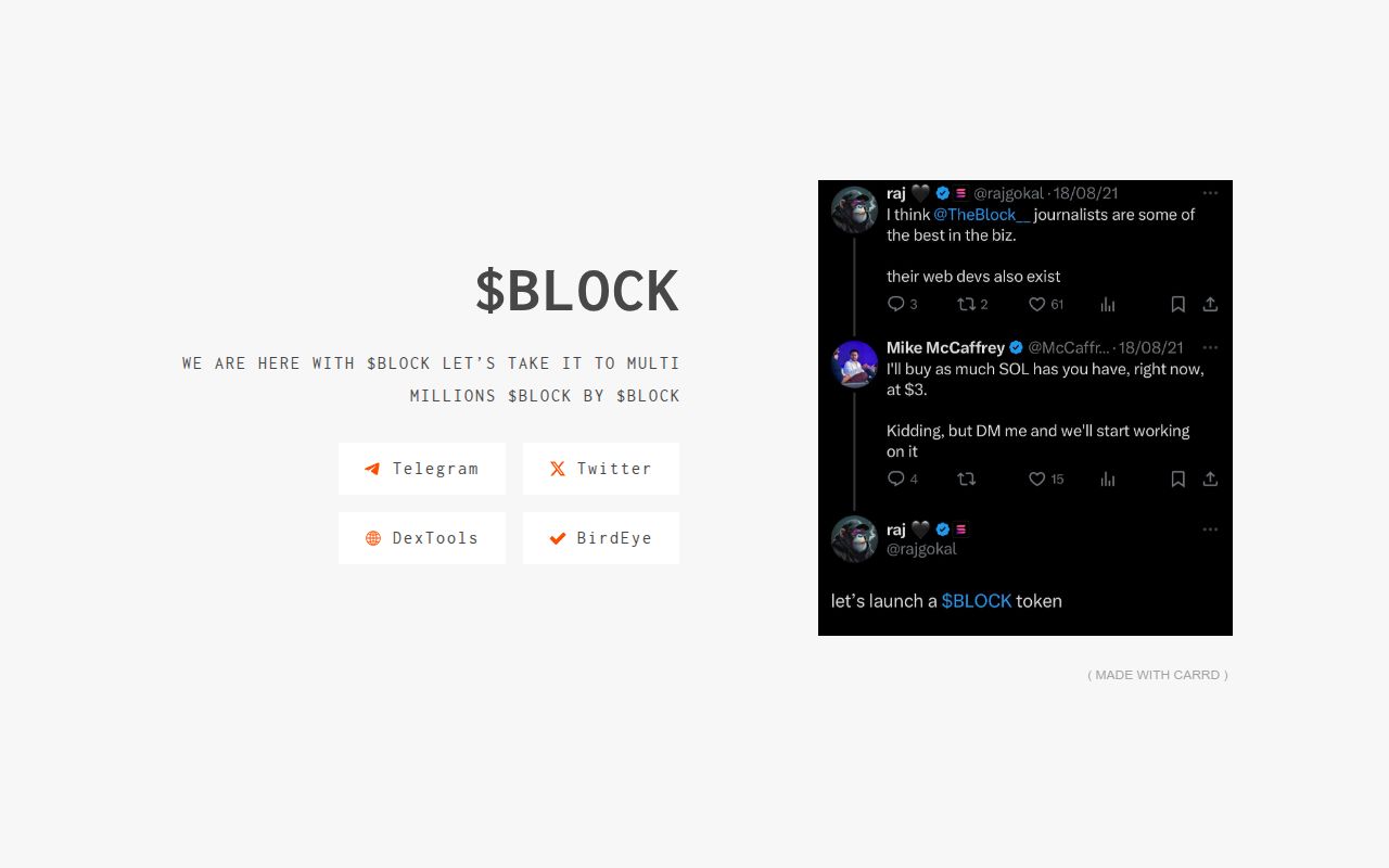 Block Token