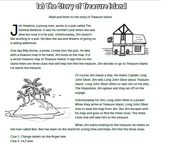 The story of Treasure Island BLOC D&#039,ANGLÈS