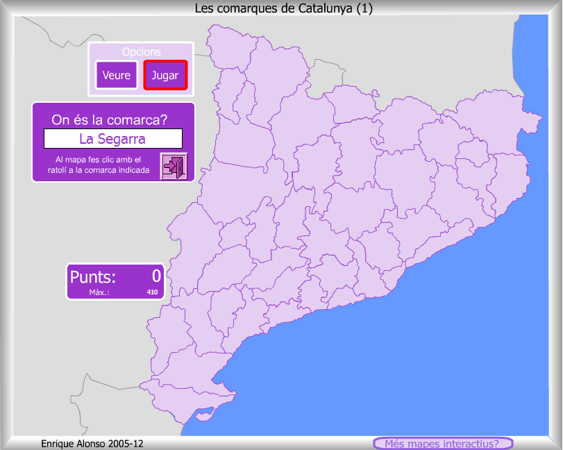 Joc de les comarques Les Comarques de Catalunya
