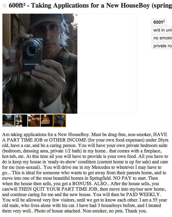 7 Terrifying Craigslist Ads Rentable