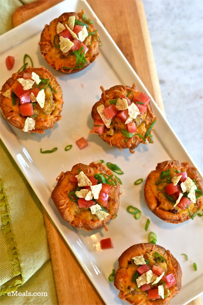 Crescent Roll Taco Cups for Game Day The eMeals Blog