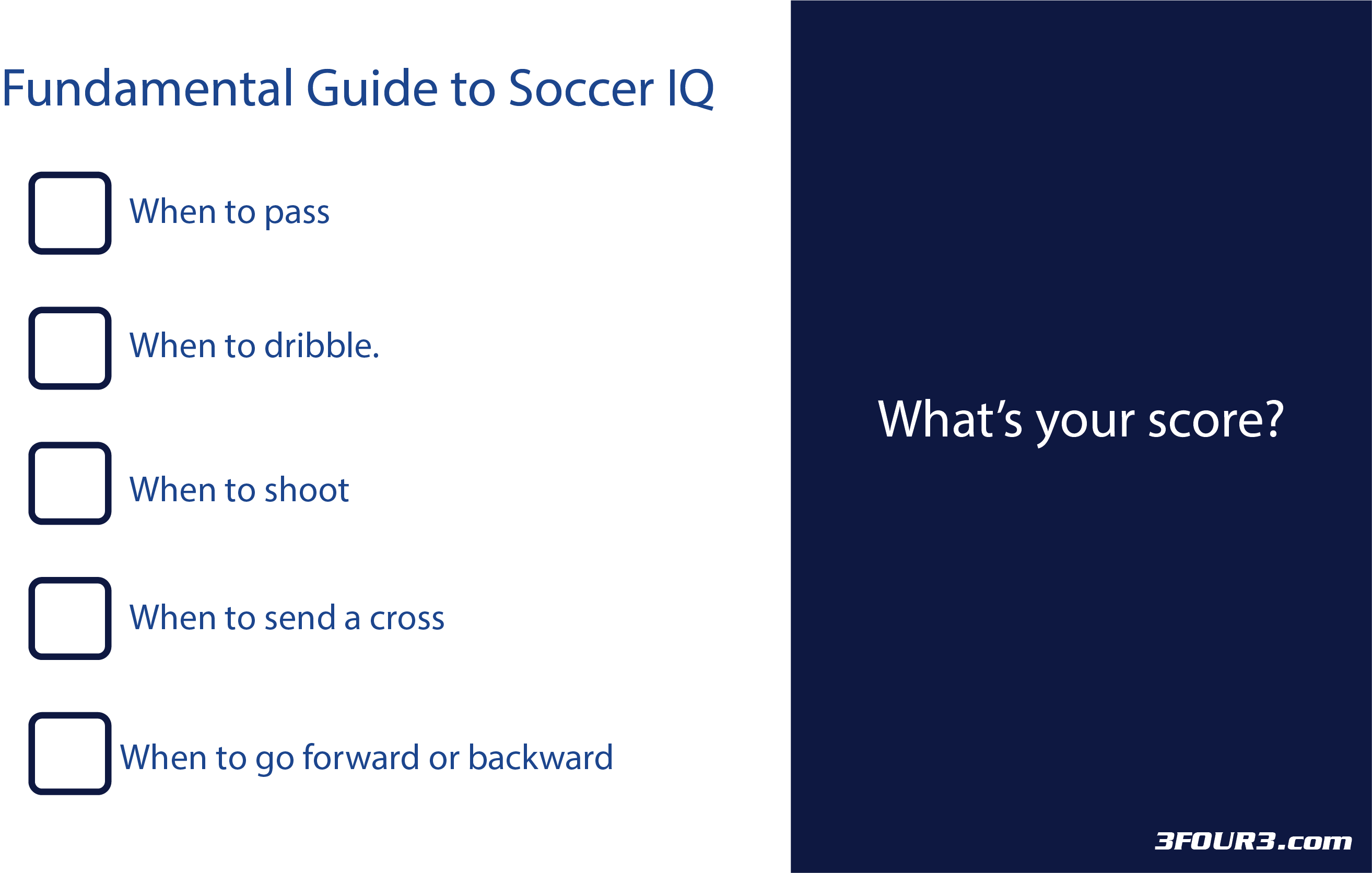 Fundamental Guide to Soccer IQ