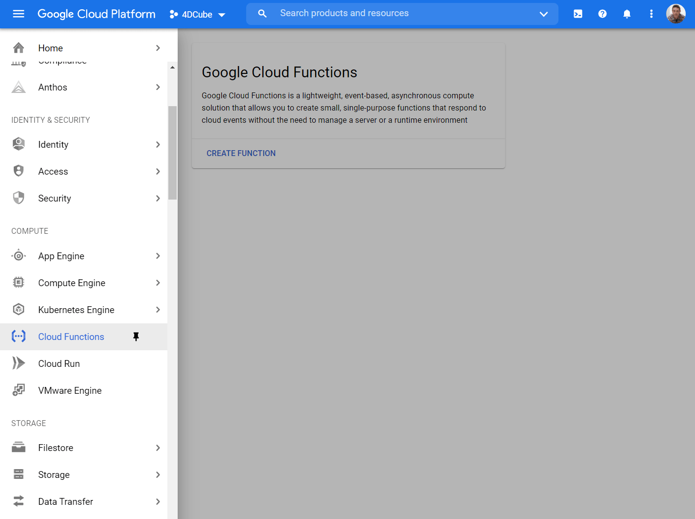 Setting up a Google Cloud Function