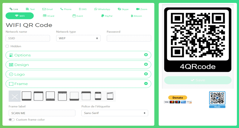 How to create a wifi qr code for your network for free 4qrcode
