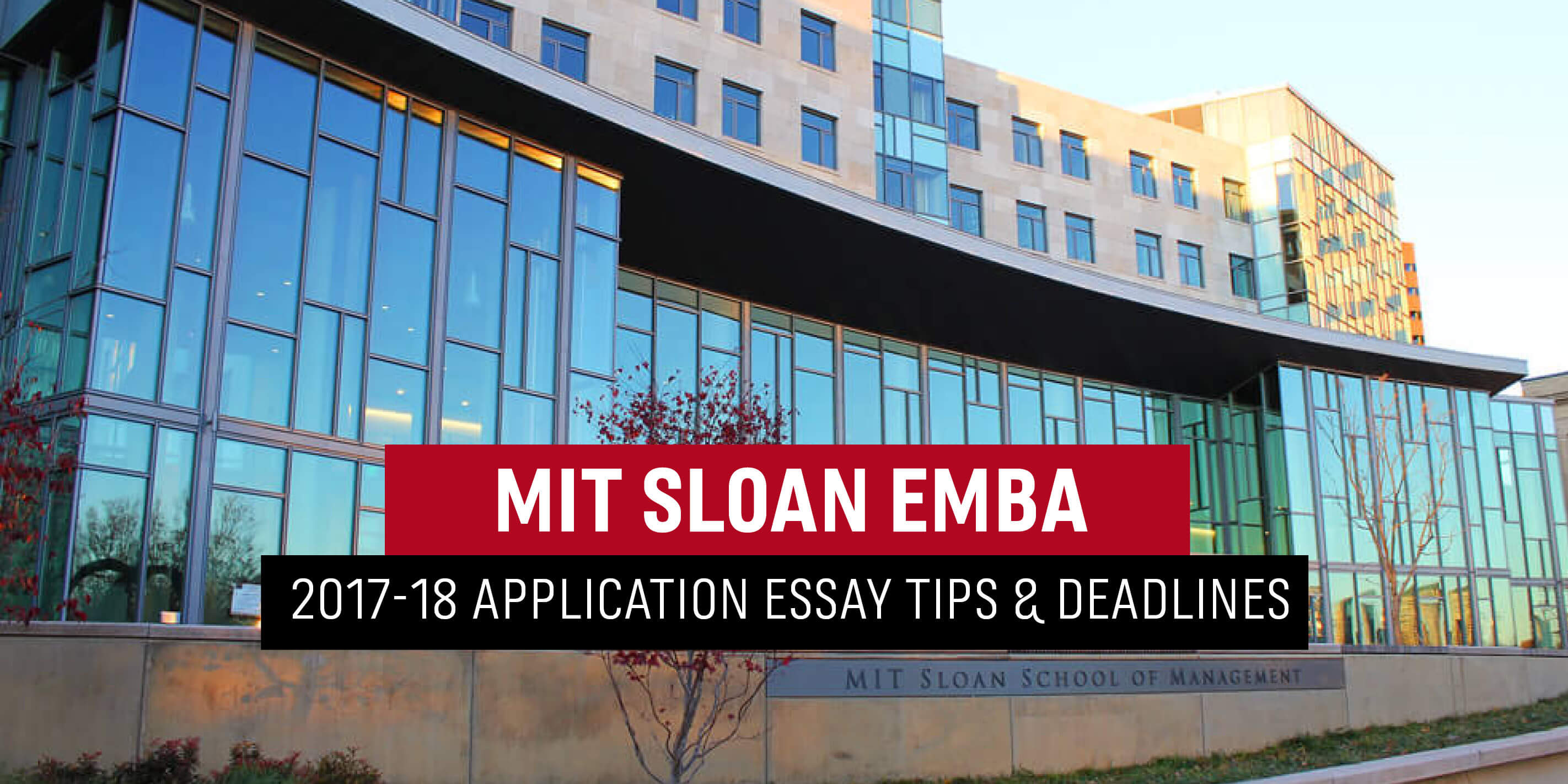 MIT Sloan Executive MBA Essay Tips & Deadlines