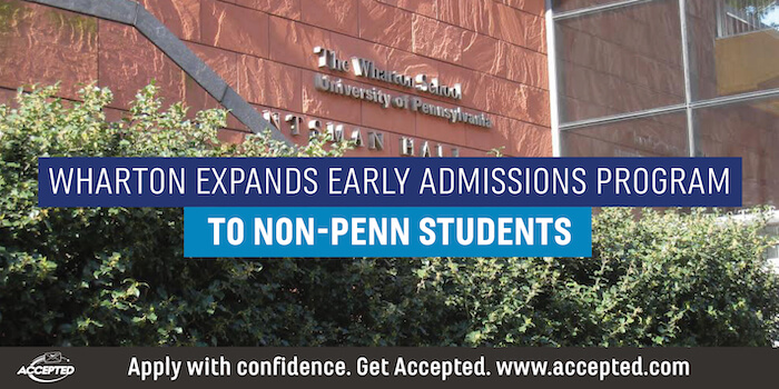 Wharton Expands Early Admissions Program to NonPenn Students Accepted