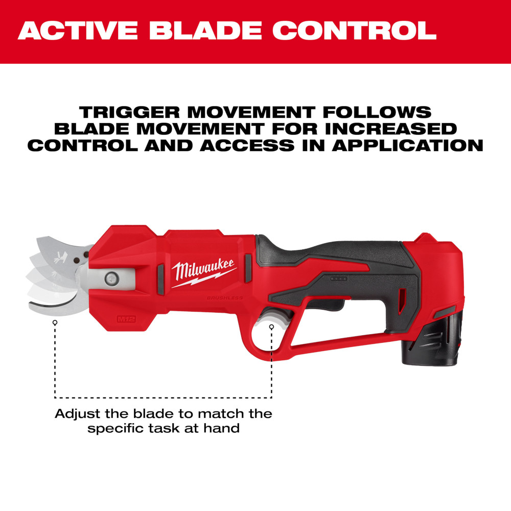 Milwaukee M12 Brushless Pruning Shears | Acme Tools