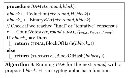 Algorand scaling Byzantine agreements for
