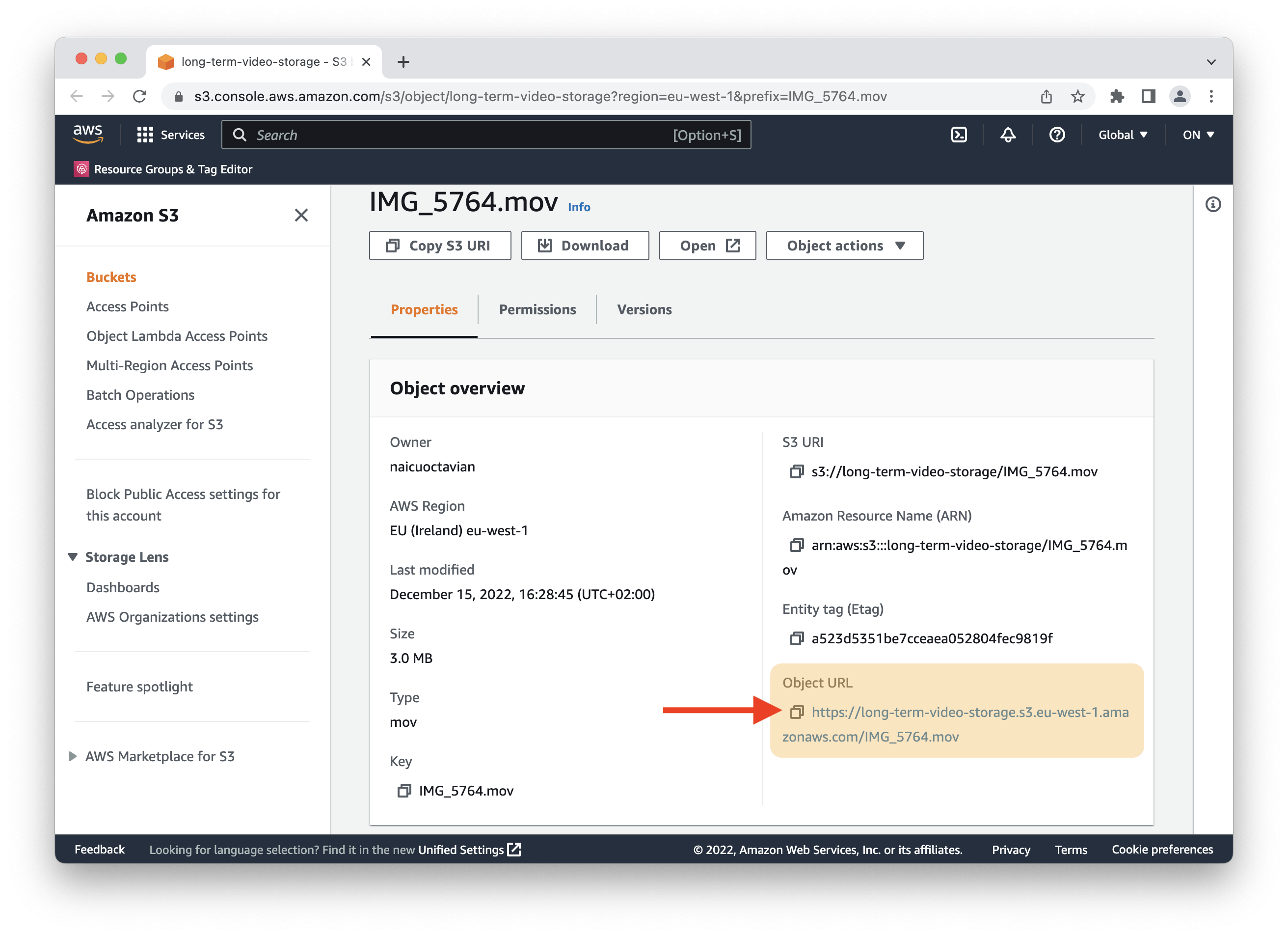 Amazon S3 Object URLs