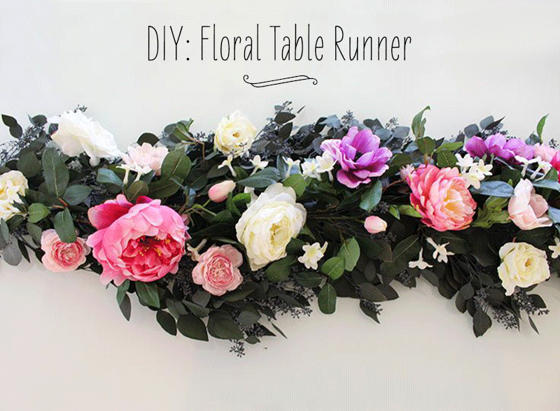 DIY Floral Table Runner Wedding Blog