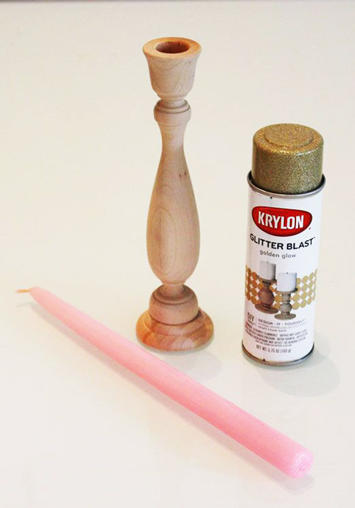DIY Gold Glitter Candles and Holders Wedding Blog
