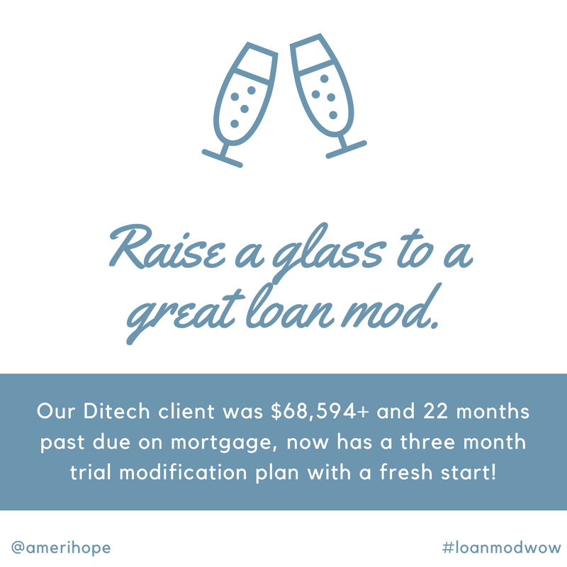 Foreclosure and Loan Modification Blog ditech loan modification success