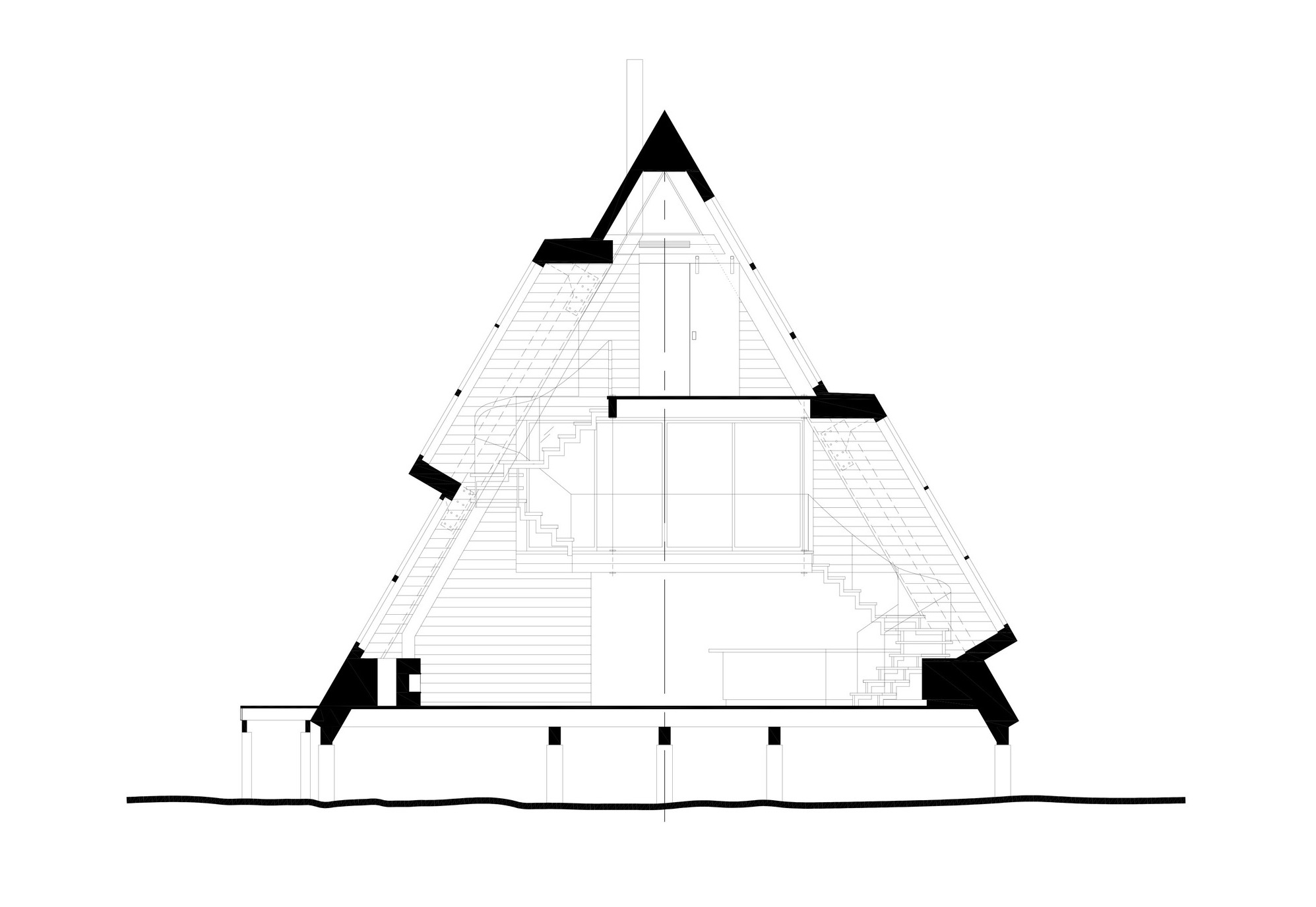 Architectural Drawings AFrame Homes in Section Architizer Journal