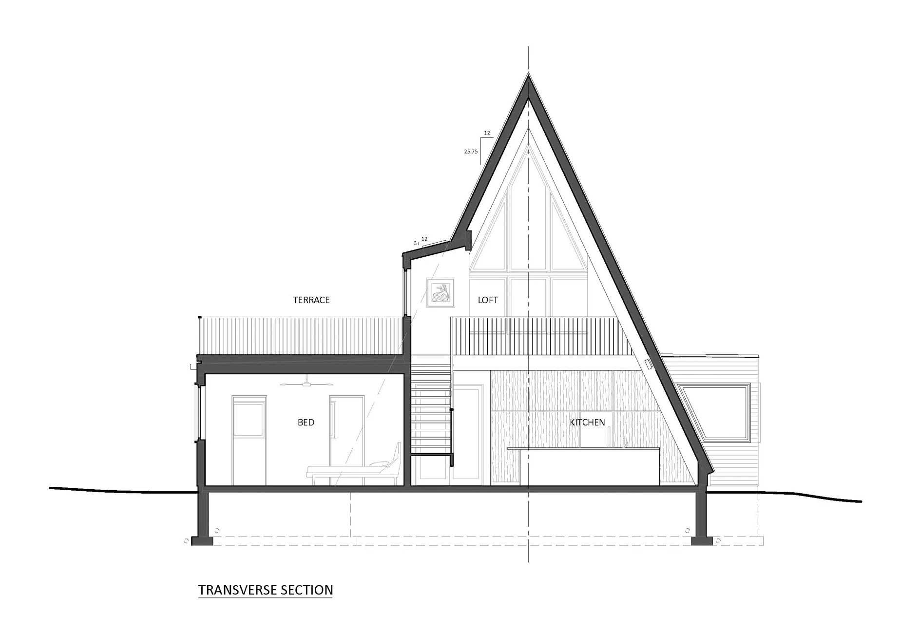 Architectural Drawings AFrame Homes in Section Architizer Journal