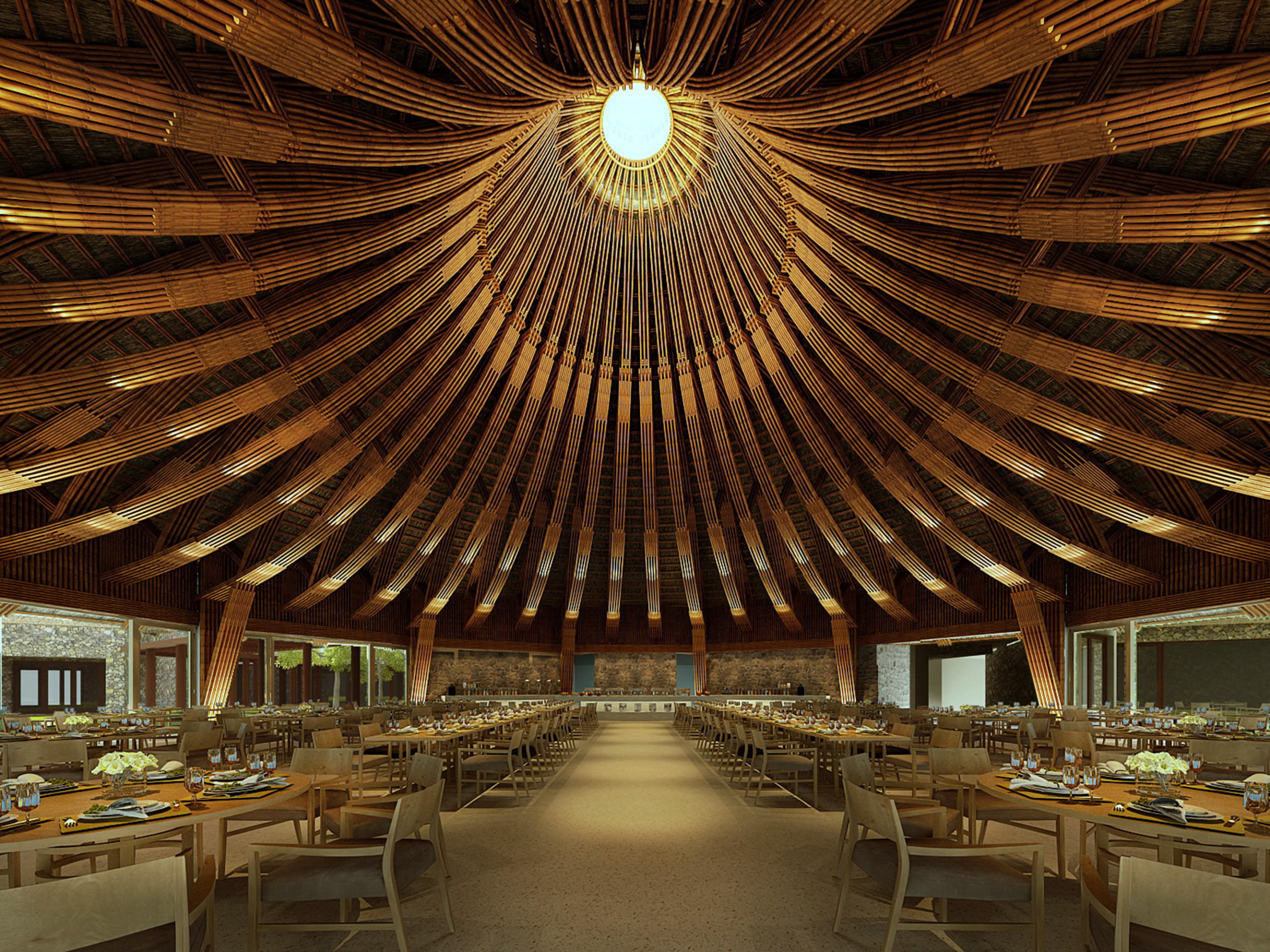 Bamboo Themed Restaurant Photos Of Danish Bamboo House, Bendoor,