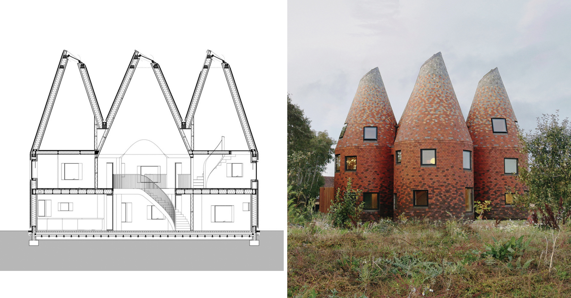 Architectural Drawings Conical Architecture and Architectural Cones in Section Architizer Journal