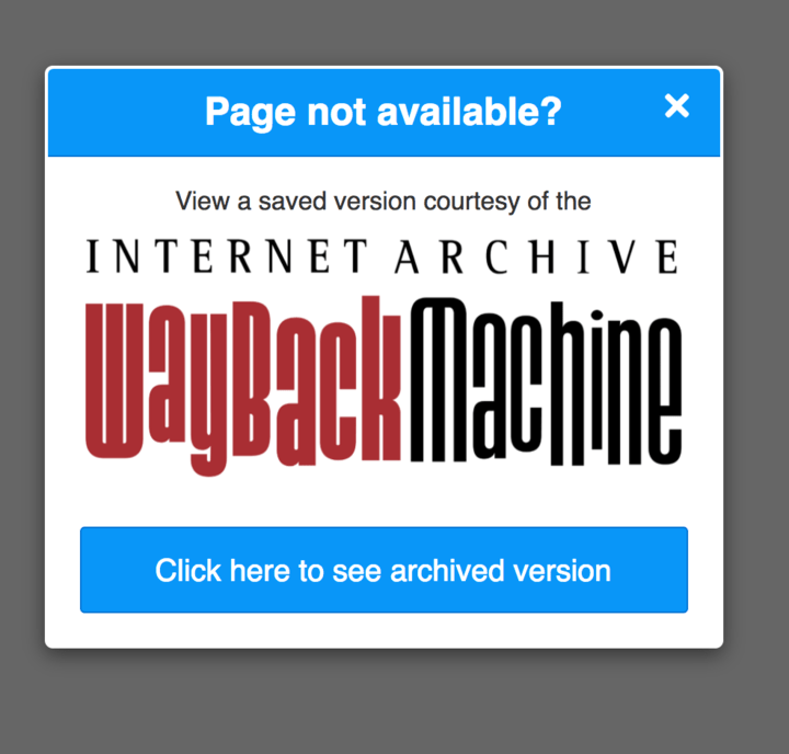 Wayback Machine Chrome extension now available Archive Blogs