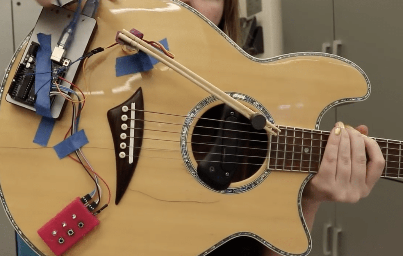 Automatic guitar strumming with Arduino Uno and chopsticks Arduino Blog