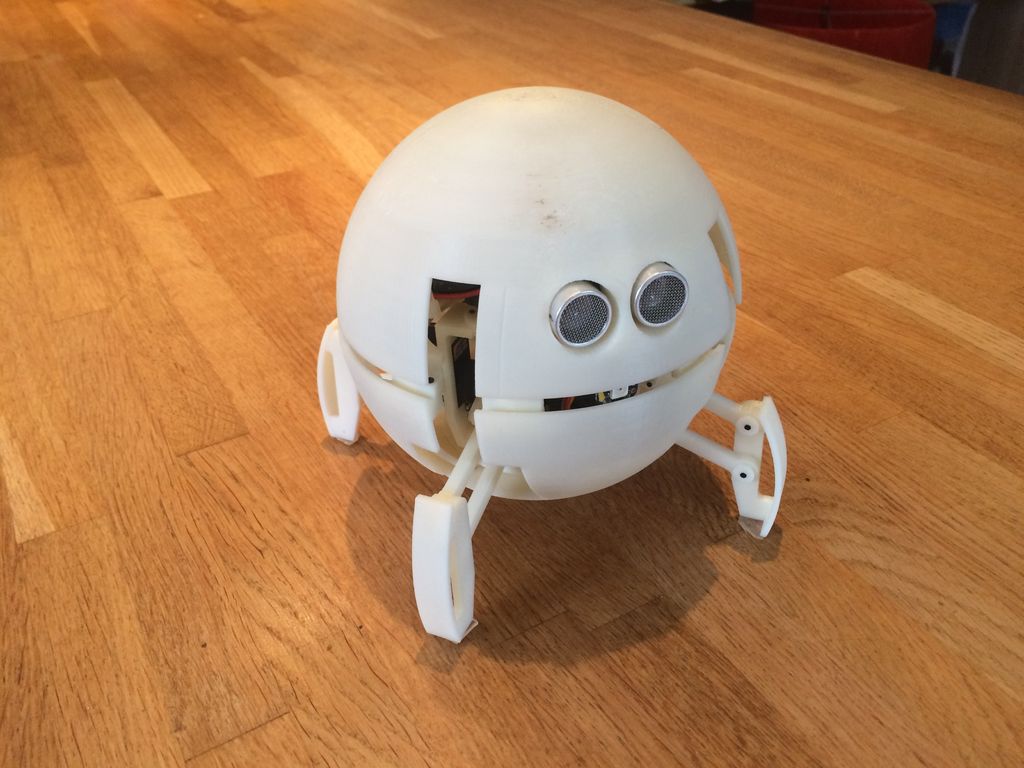 This robot looks like a ball and transforms itself into a quadruped to