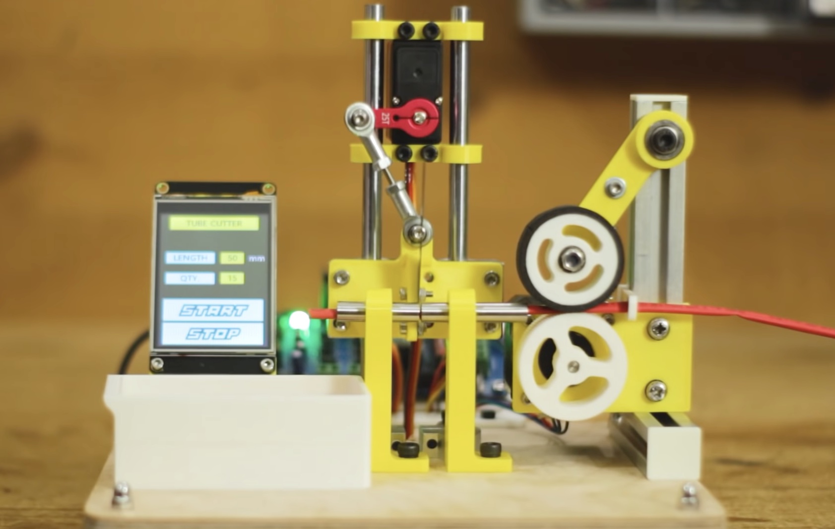 Handy machine cuts heat shrink tubing to length Arduino Blog