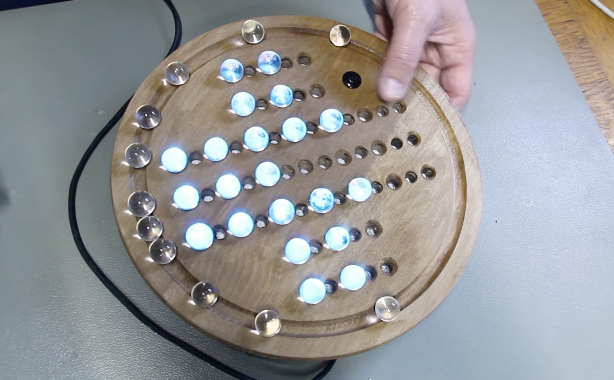 DIY marble solitaire board helps you solve the puzzle Arduino Blog