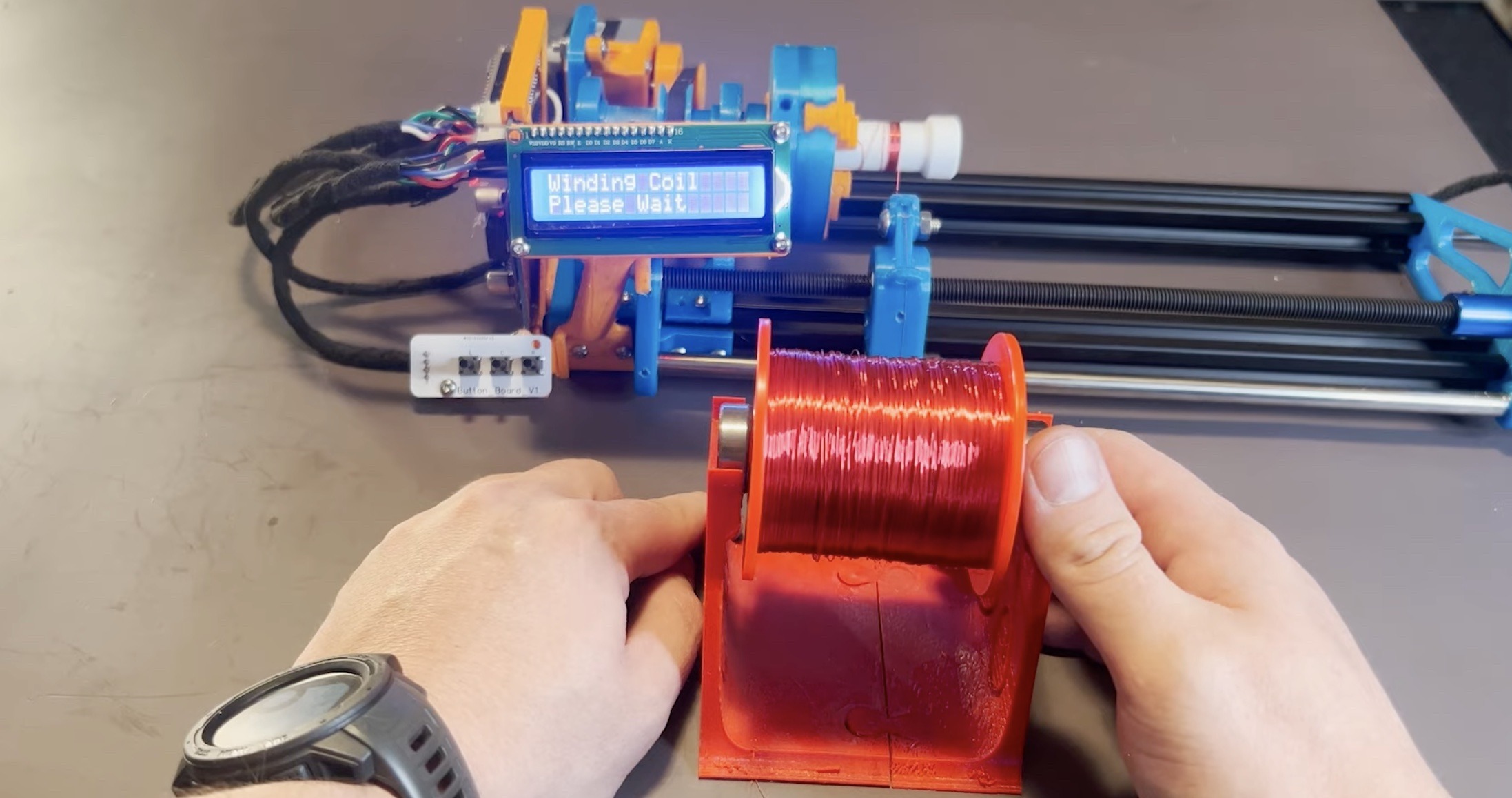 Simple machine quickly winds coils Arduino Blog