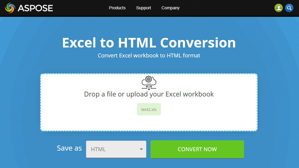 Free online Excel to HTML converter File Format Apps Blog aspose.app