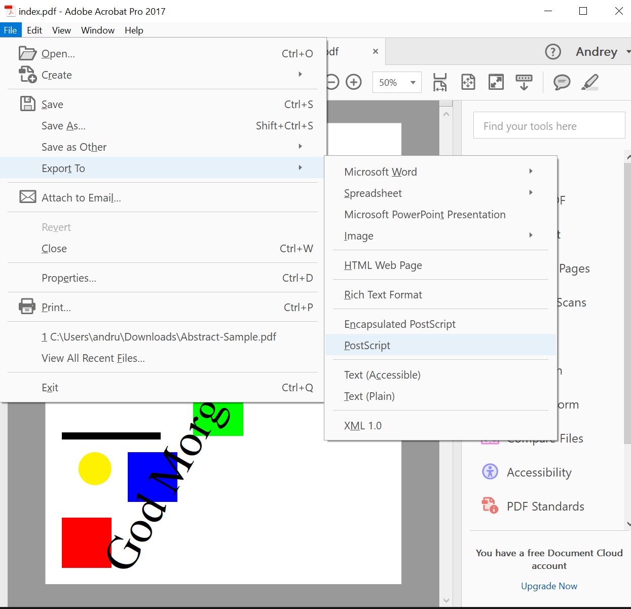 What is PostScript format