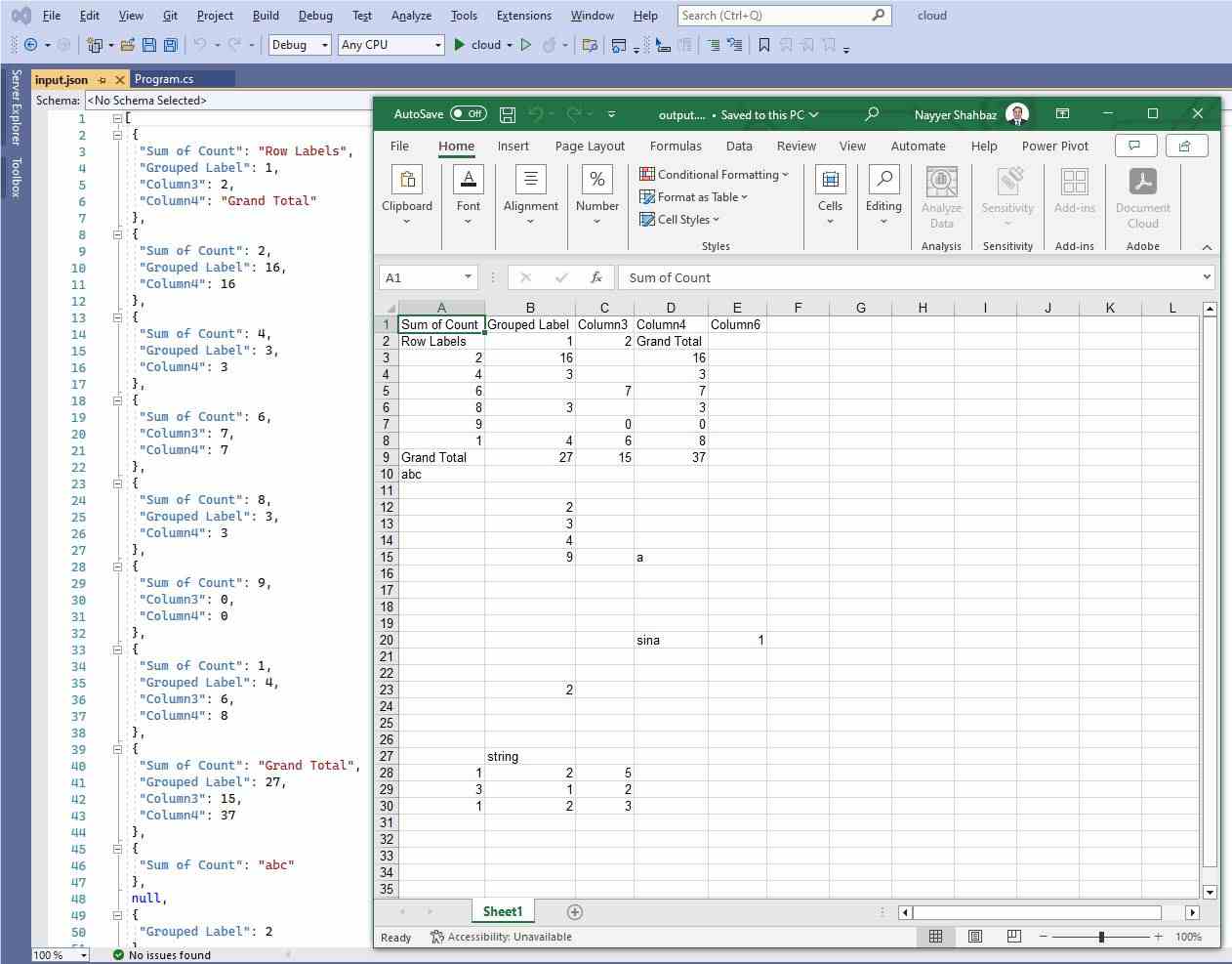 C JSON to Excel Convert JSON to XLS using REST API