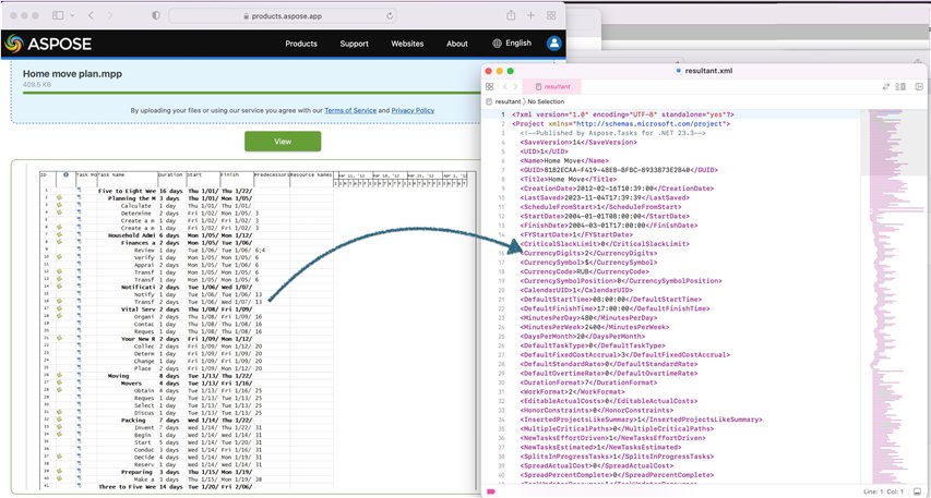 C Effortless MPP to XML Conversion MPP to XML Converter