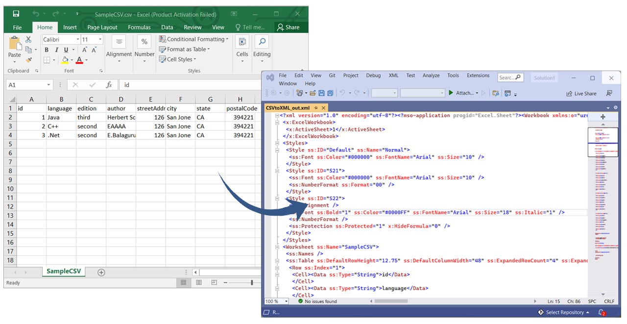 Convert CSV to XML using Java Export CSV to XML in Java