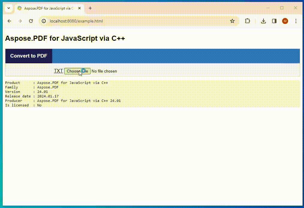 TXT to PDF JavaScript Text to PDF in JavaScript