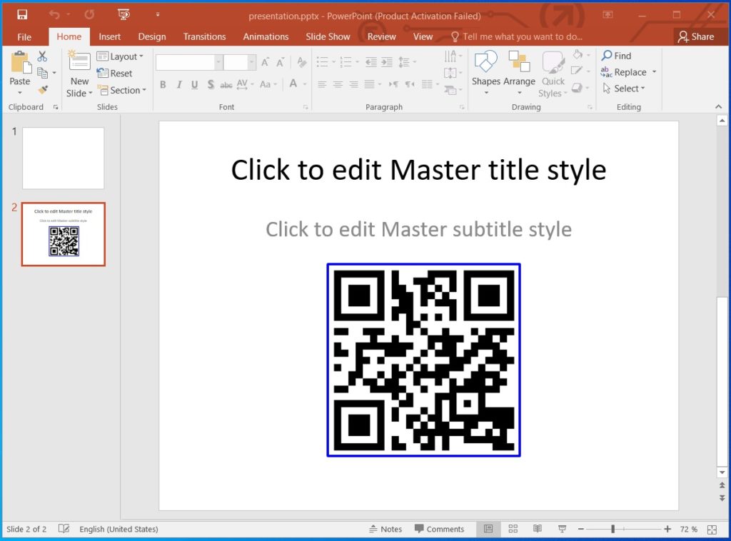 Add QR Code to PowerPoint PPT PPTX in C