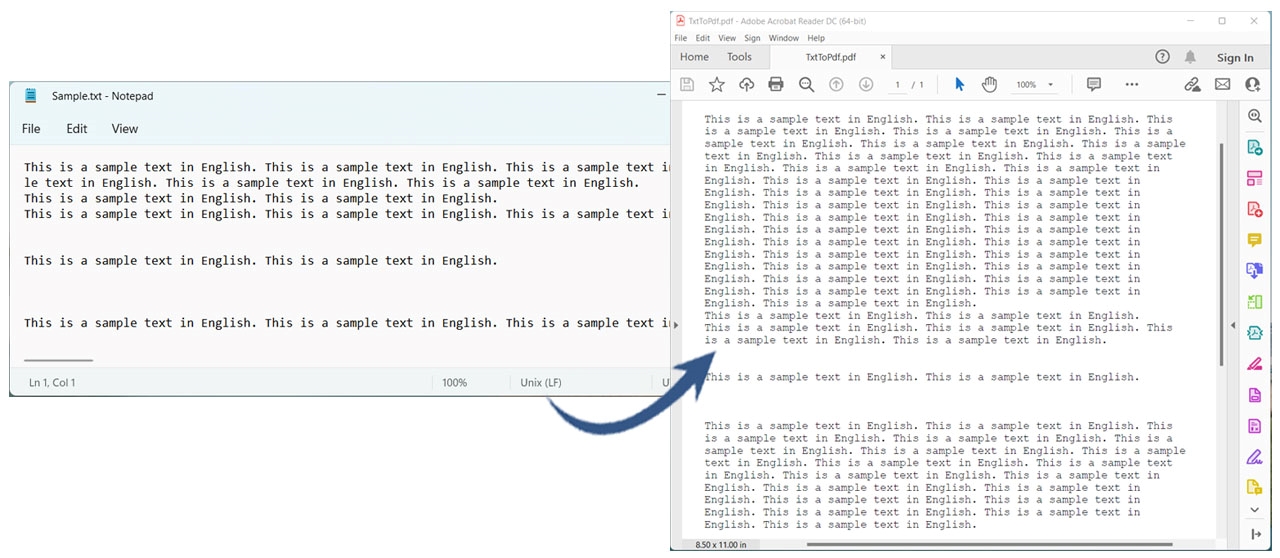 Convert Text File to PDF in Java Free Converter
